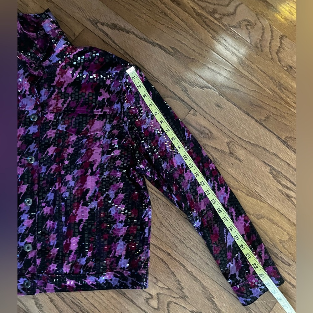 Elementz Sequined Multicolor Button Down Blazer S… - image 7